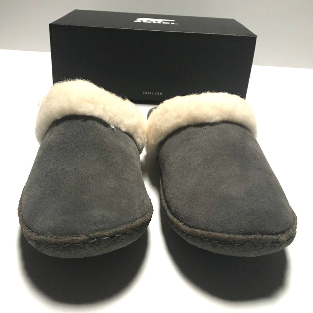Sorel Gray Suede Slippers - Picture 3 of 6